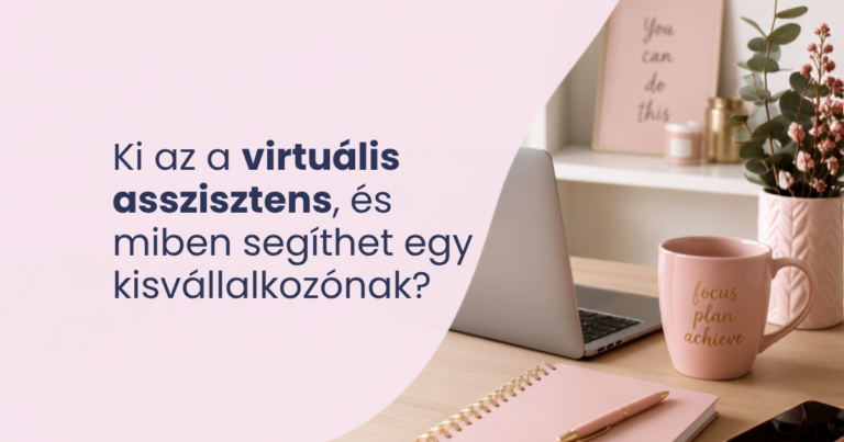 Letisztult home office munkakörnyezet laptopokkal és jegyzetfüzettel virtuális asszisztens témájú blogcikkhez