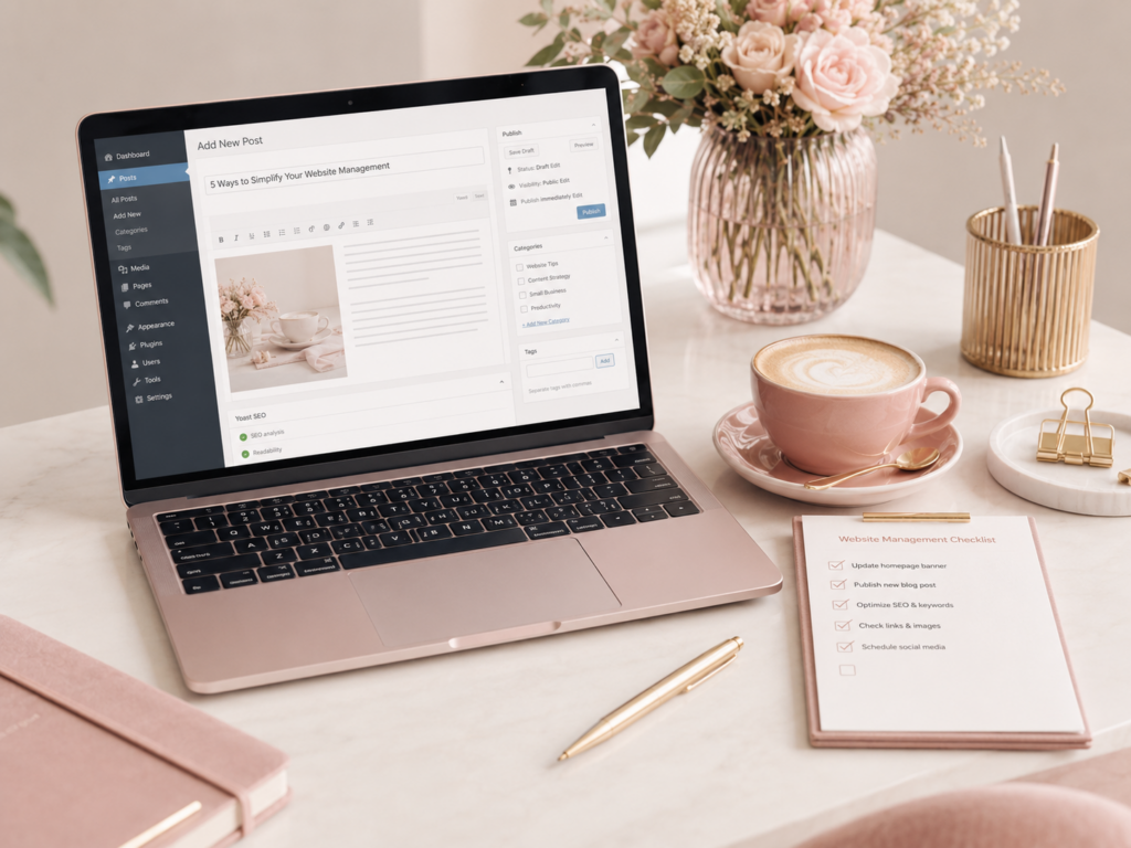 WordPress weboldal kezelése és blogcikk feltöltése kisvállalkozóknak.