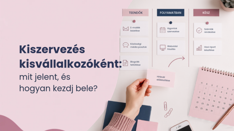 Letisztult home office munkakörnyezet laptopokkal és jegyzetfüzettel kiszervezésről szóló blogcikkhez